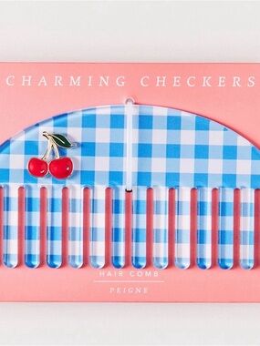 Anthropologie Picnic Collection Gingham Hair Comb